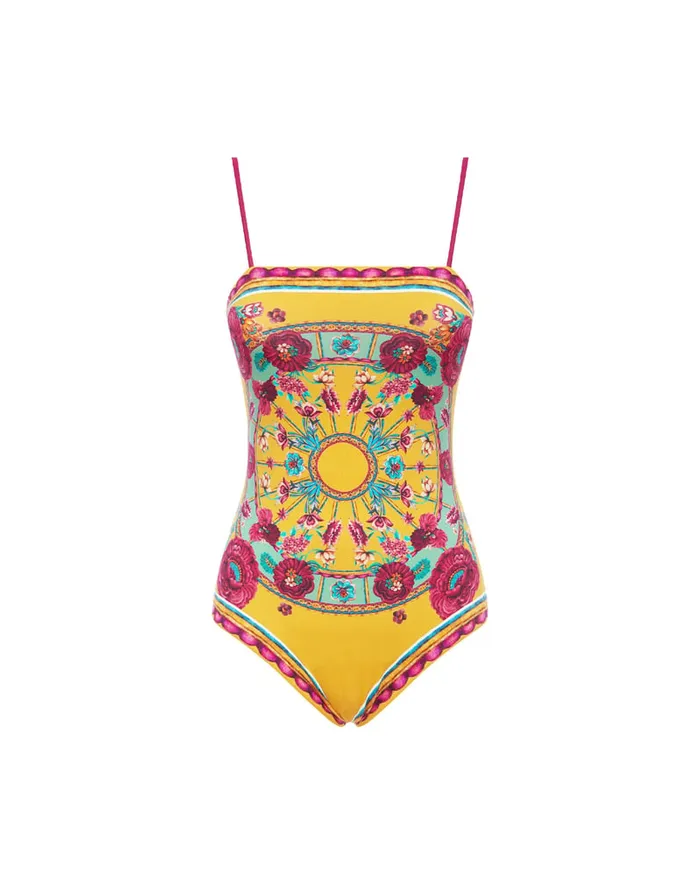 La Doublej Elle Swimsuit Zodiac Place Marigold In Supreme Lycra Women Swimwear