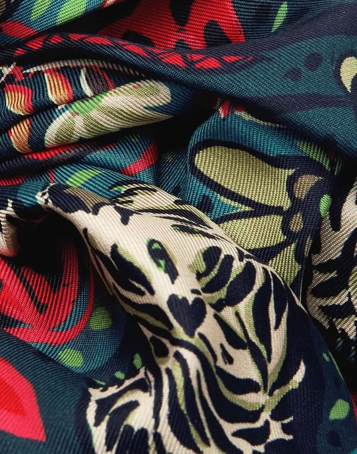La Doublej Giga Scrunchie Giungla In Silk Twill Women Hair Accessories