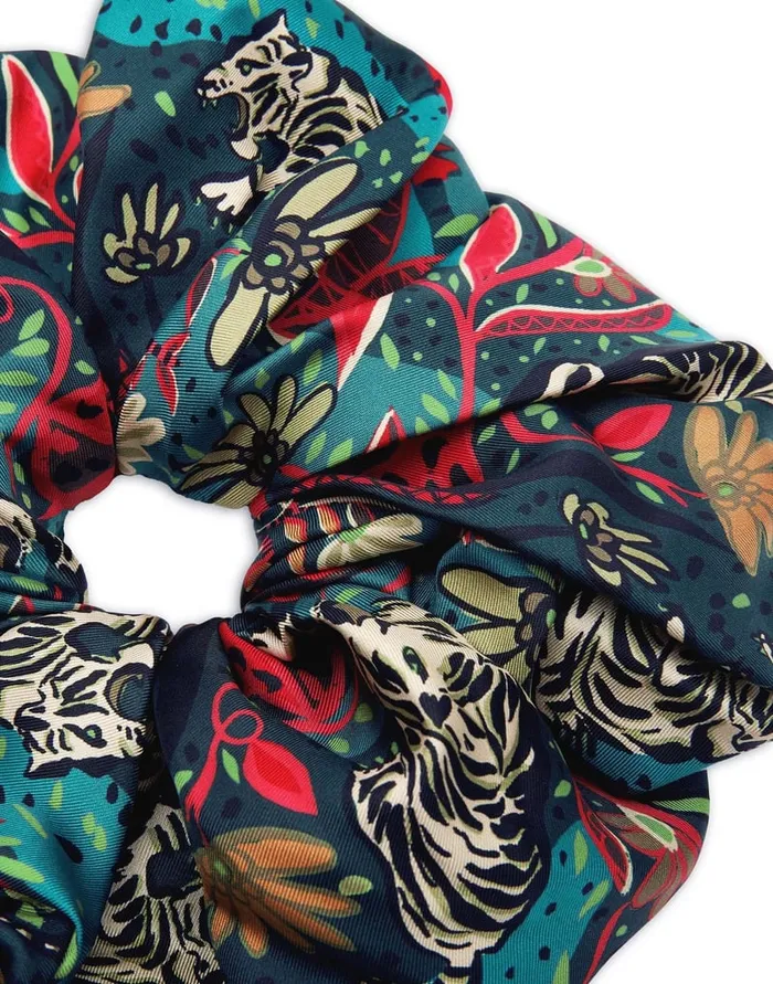 La Doublej Giga Scrunchie Giungla In Silk Twill Women Hair Accessories