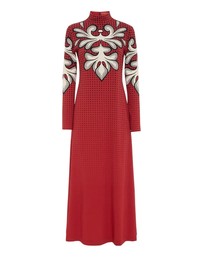 La Doublej Halle Dress Herald Place Red In Envers Satin Women Dresses