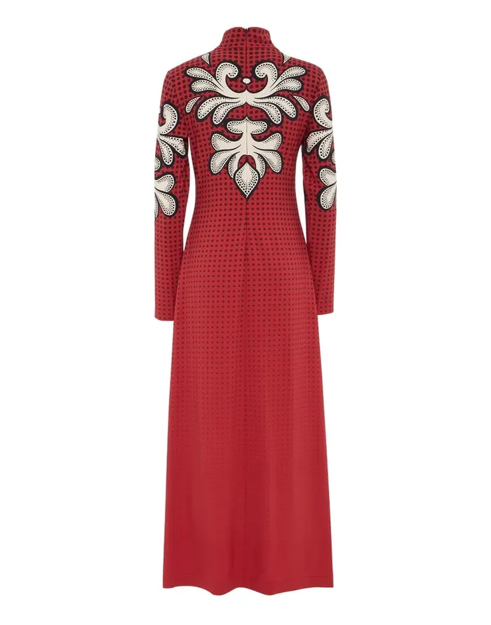 La Doublej Halle Dress Herald Place Red In Envers Satin Women Dresses