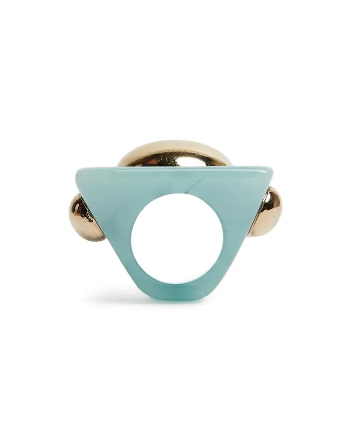 La Doublej Hathor Square Ring Light Blue In Acrylic Resin Women Jewelry