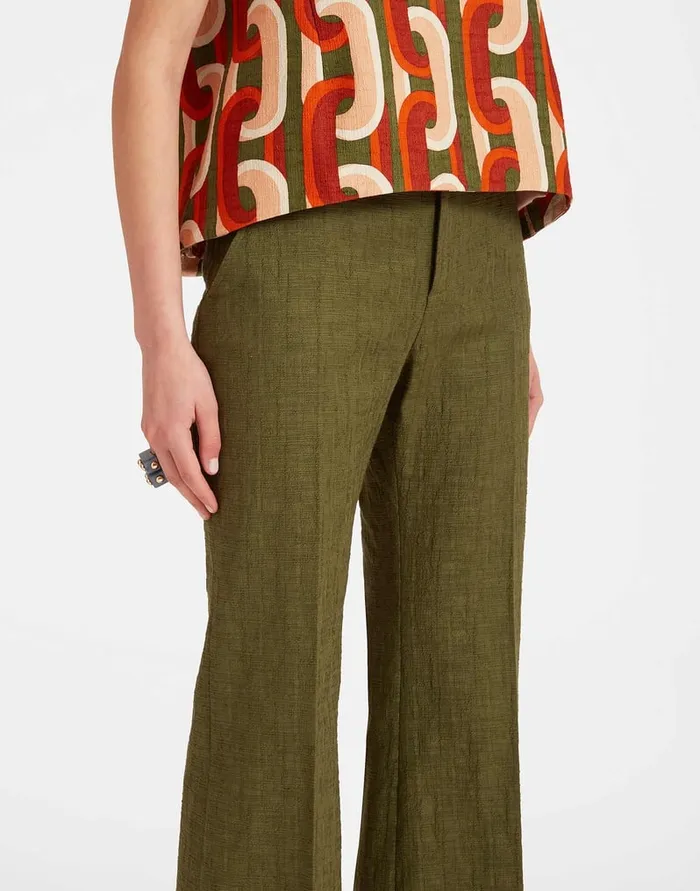 La Doublej Hendrix Pants Solid Camouflage In Shot Cotton Women Shorts and Pants