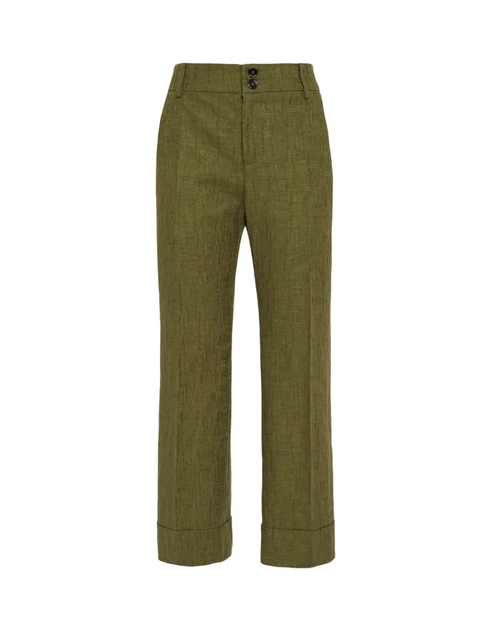 La Doublej Hendrix Pants Solid Camouflage In Shot Cotton Women Shorts and Pants