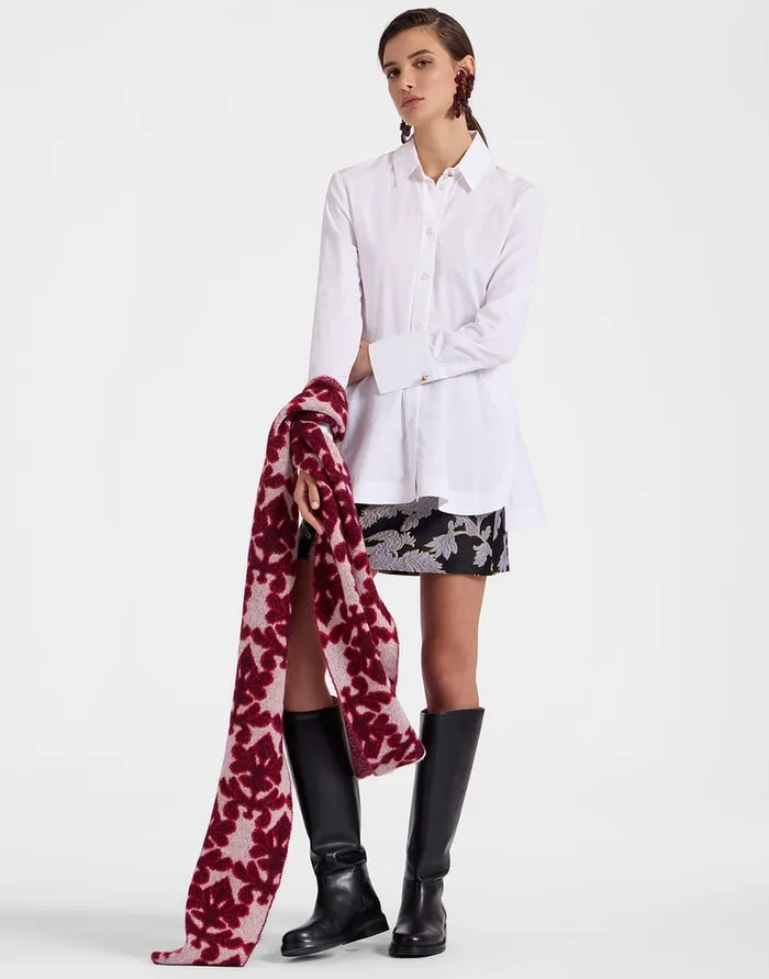 La Doublej Iris Shirt Solid White In Tailor Poplin Women Shirts and Tops