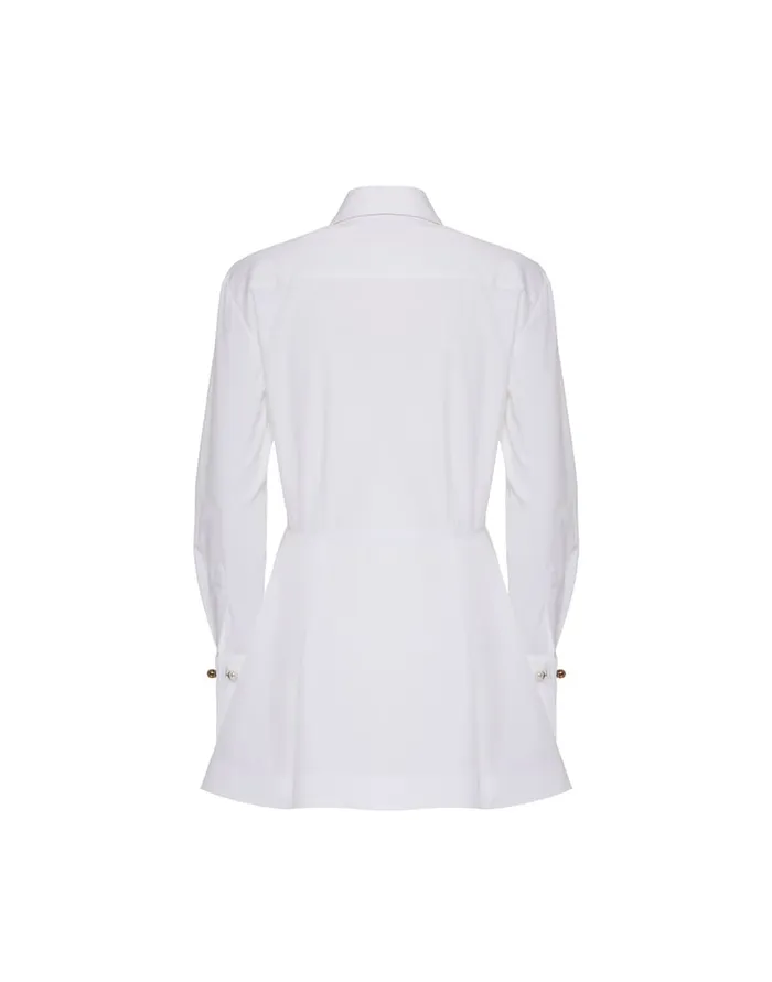 La Doublej Iris Shirt Solid White In Tailor Poplin Women Shirts and Tops