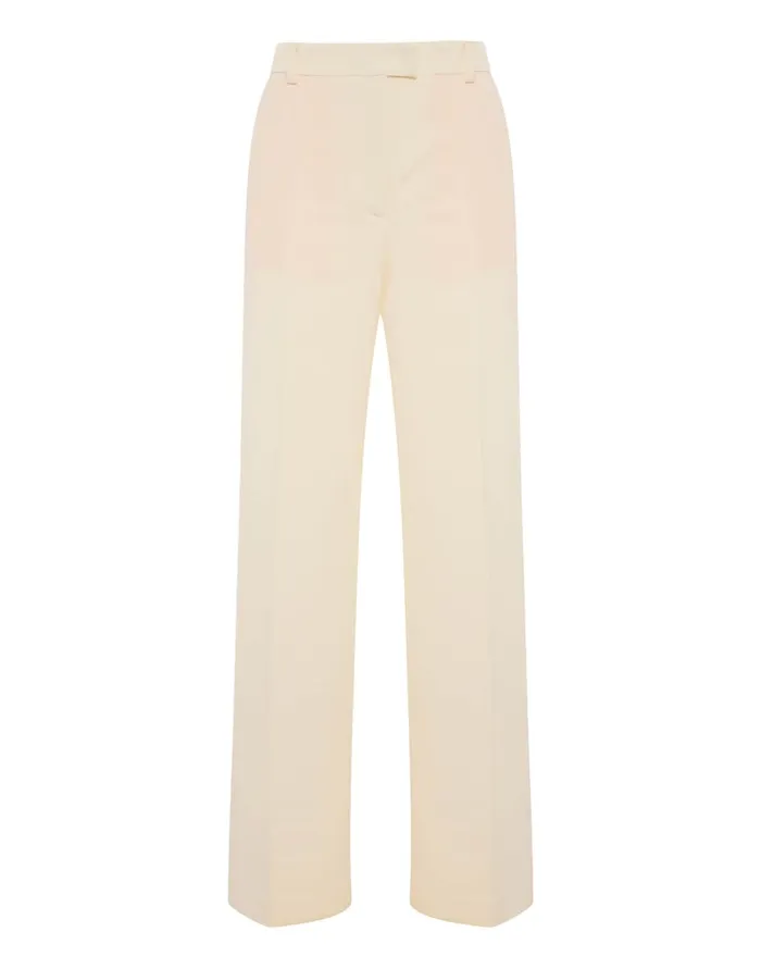 La Doublej Let Loose Pants Solid Ivory In Cady Wool Women Shorts and Pants