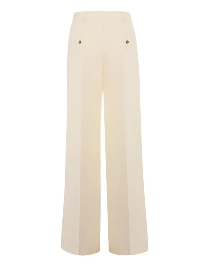 La Doublej Let Loose Pants Solid Ivory In Cady Wool Women Shorts and Pants