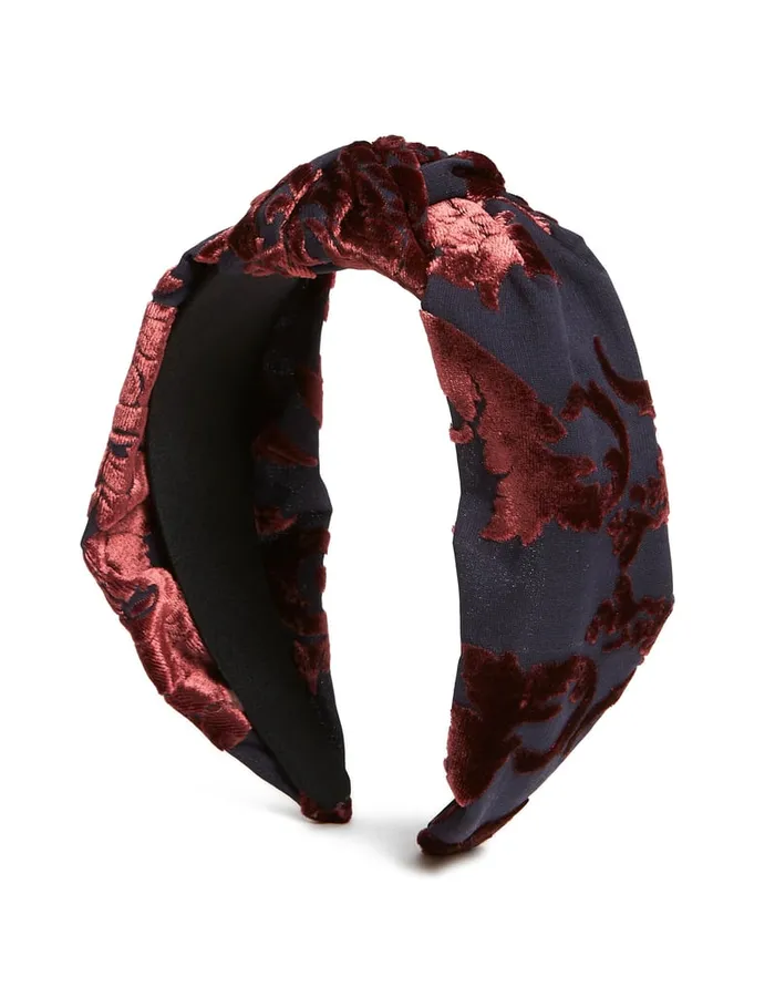 La Doublej Love Knot Headband Cherubs Blue In Devor Velvet Women Hair Accessories