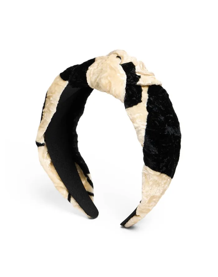 La Doublej Love Knot Headband Lunaria Light Pink In Crushed Velvet Women Hair Accessories