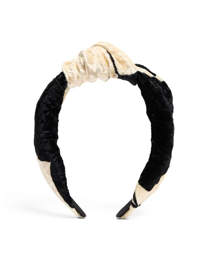 La Doublej Love Knot Headband Lunaria Light Pink In Crushed Velvet Women Hair Accessories
