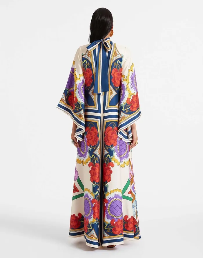 La Doublej Magnifico Dress Taormina Place Rust In Twill Silk Women Dresses