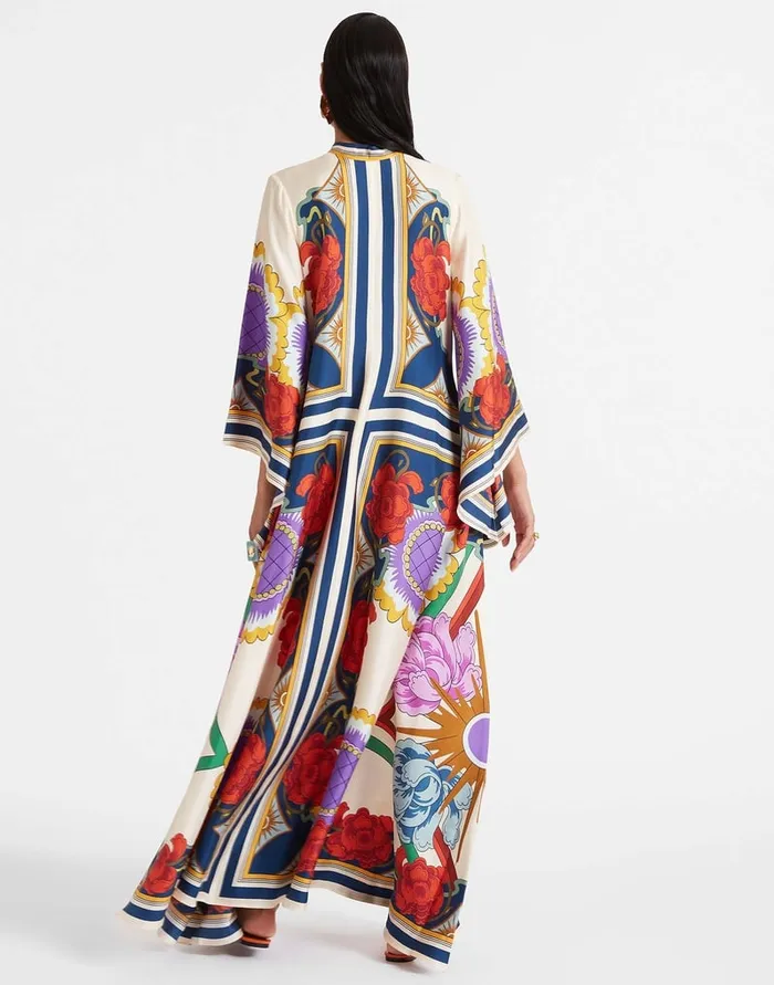 La Doublej Magnifico Dress Taormina Place Rust In Twill Silk Women Dresses