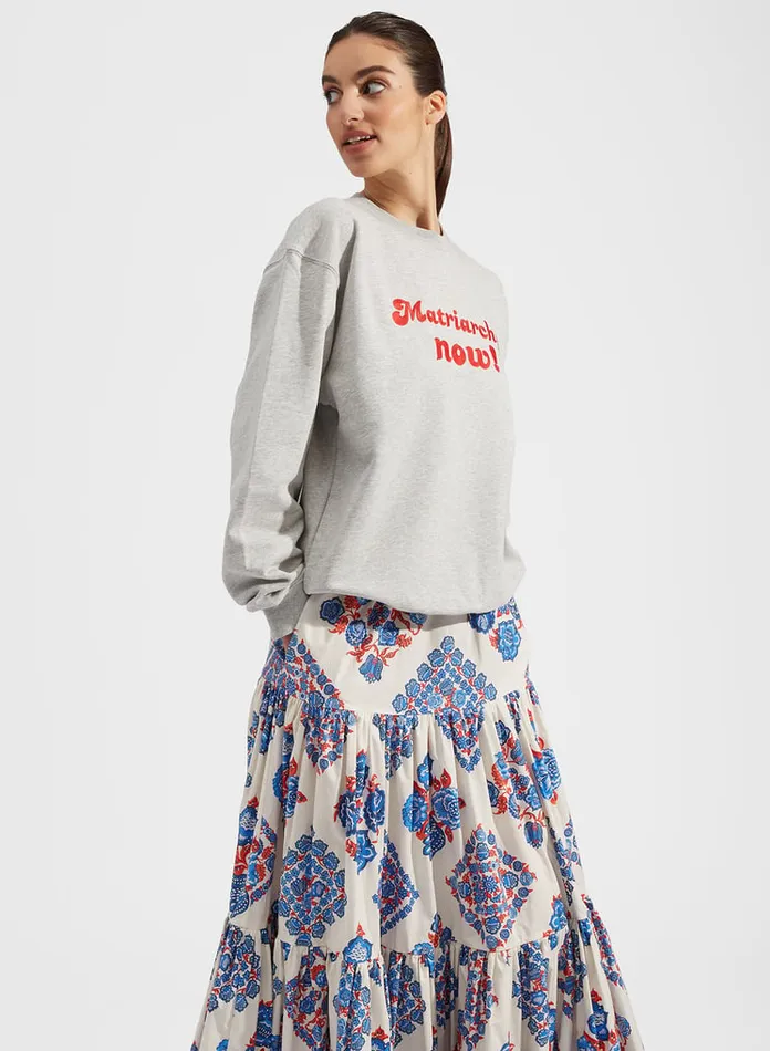 La Doublej Matriarchy Now StandUp Sweatshirt TUnita Grigio In Cotton Felpa Women TShirts and Sweatshirts