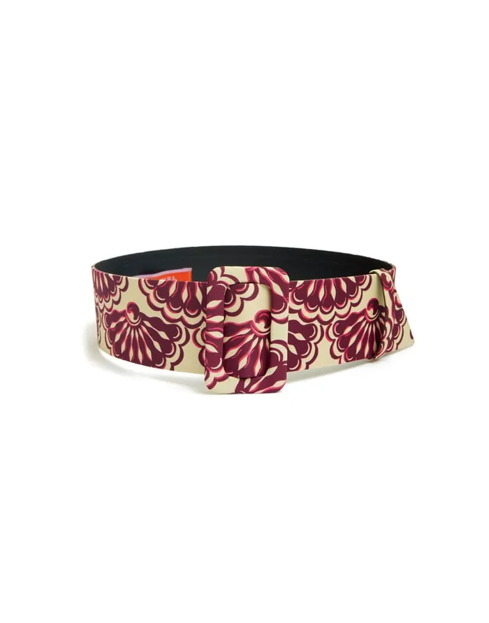 La Doublej Medium Belt Fans Purple In Light Faille Women Small Accessories