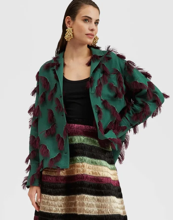 La Doublej Milano Jacket Hotspot Emerald In Fil Coup Women Outerwear