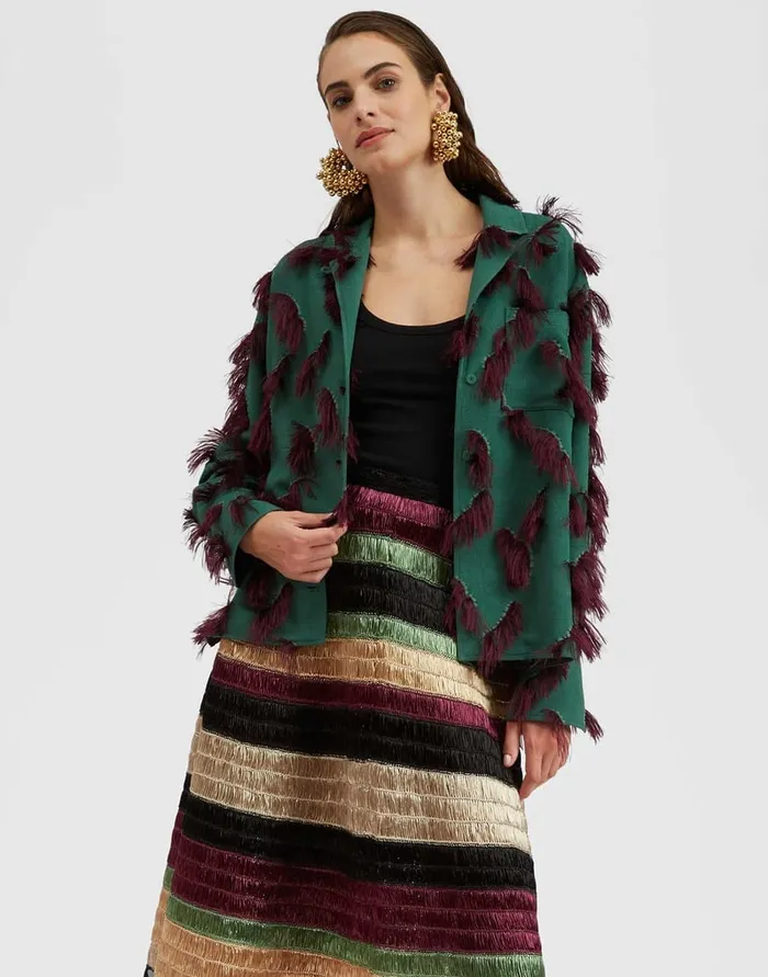 La Doublej Milano Jacket Hotspot Emerald In Fil Coup Women Outerwear