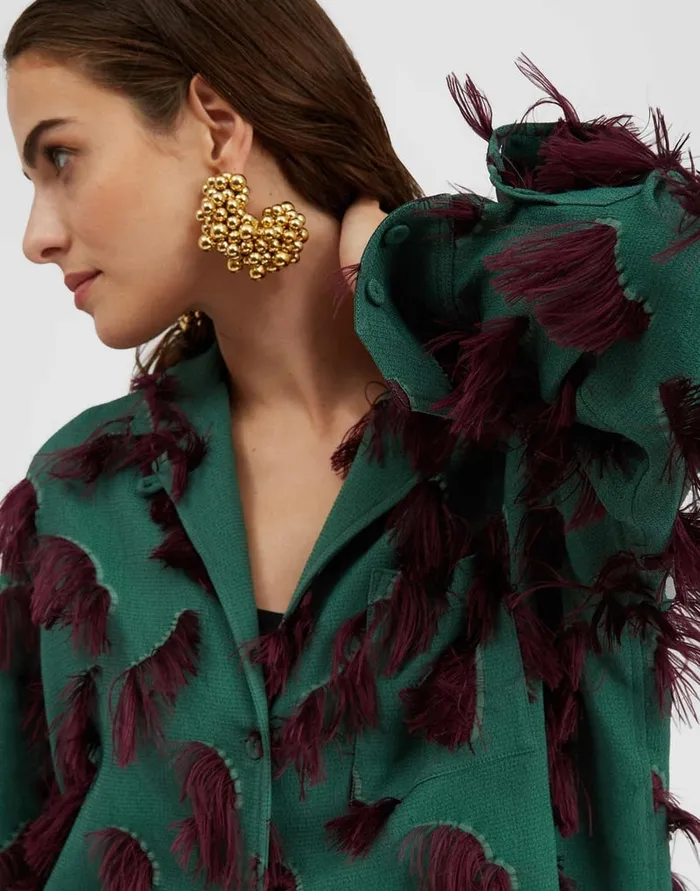 La Doublej Milano Jacket Hotspot Emerald In Fil Coup Women Outerwear