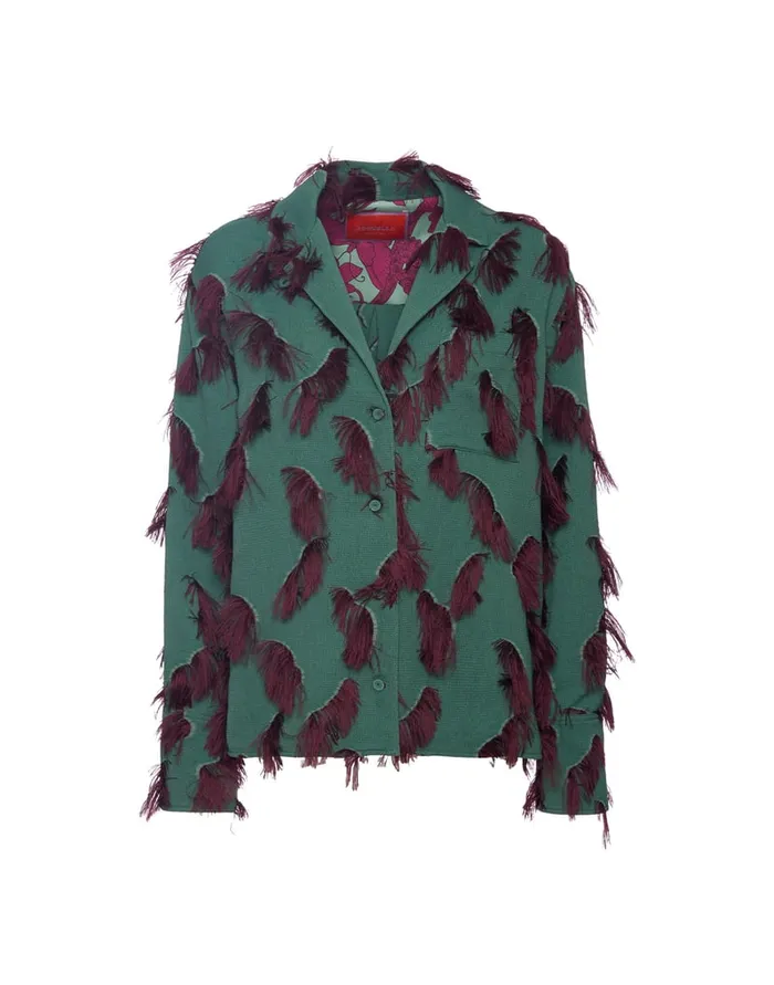 La Doublej Milano Jacket Hotspot Emerald In Fil Coup Women Outerwear