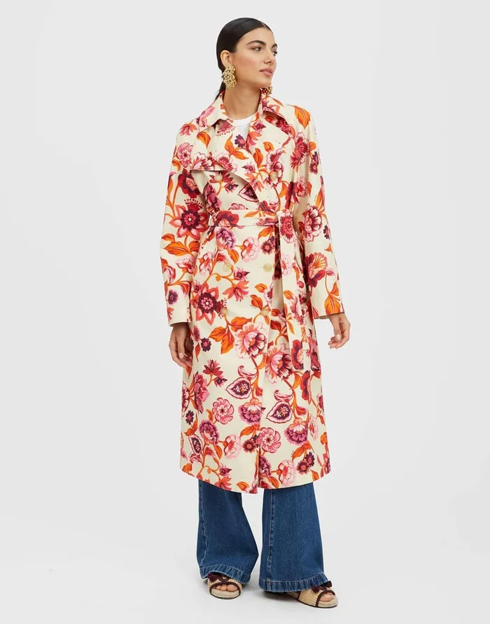 La Doublej Milano Trench Coat Hottie Cream In Cotton Gabardine Women Outerwear