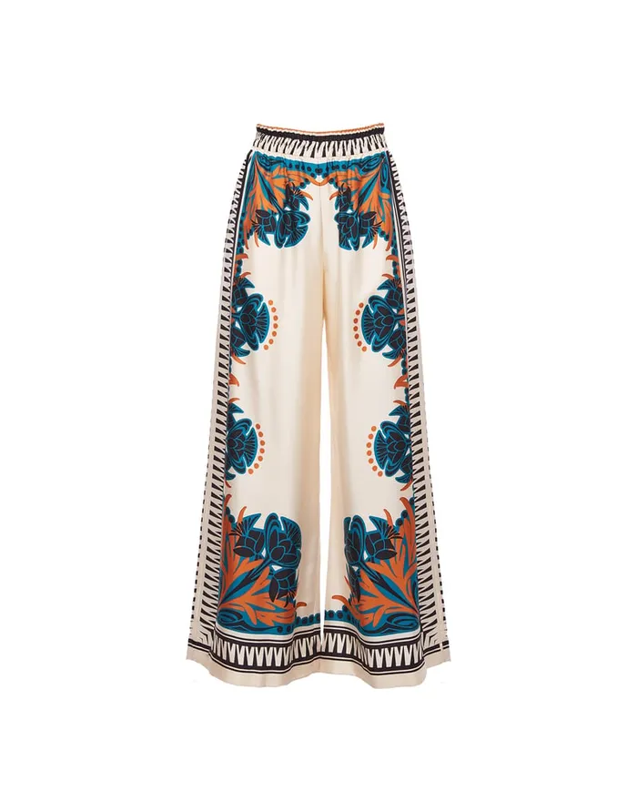 La Doublej Palazzo Pants Florence Place In Silk Twill Women Shorts and Pants