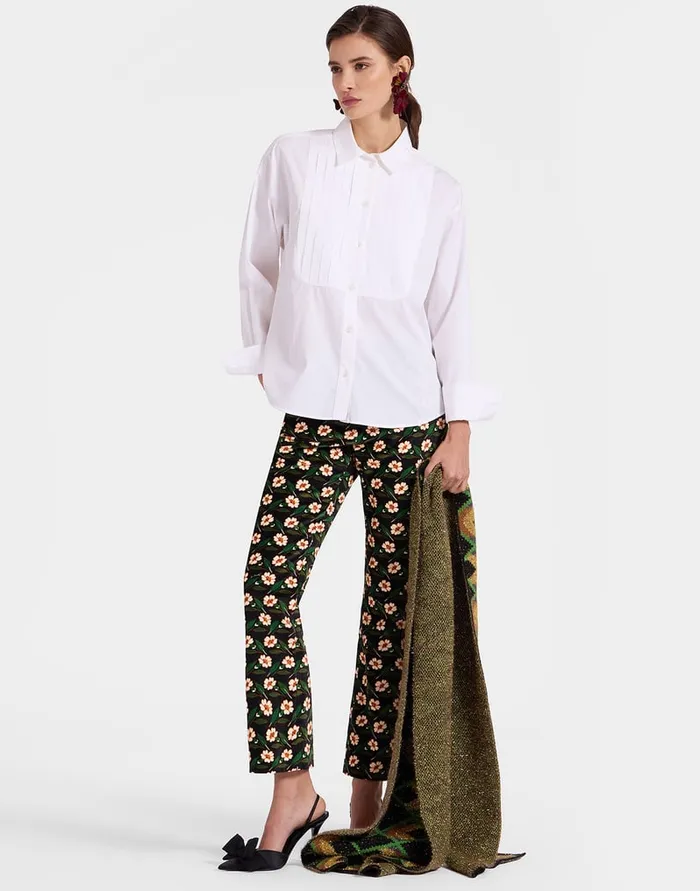 La Doublej Peggy Shirt Solid White In Tailor Poplin Women Shirts and Tops