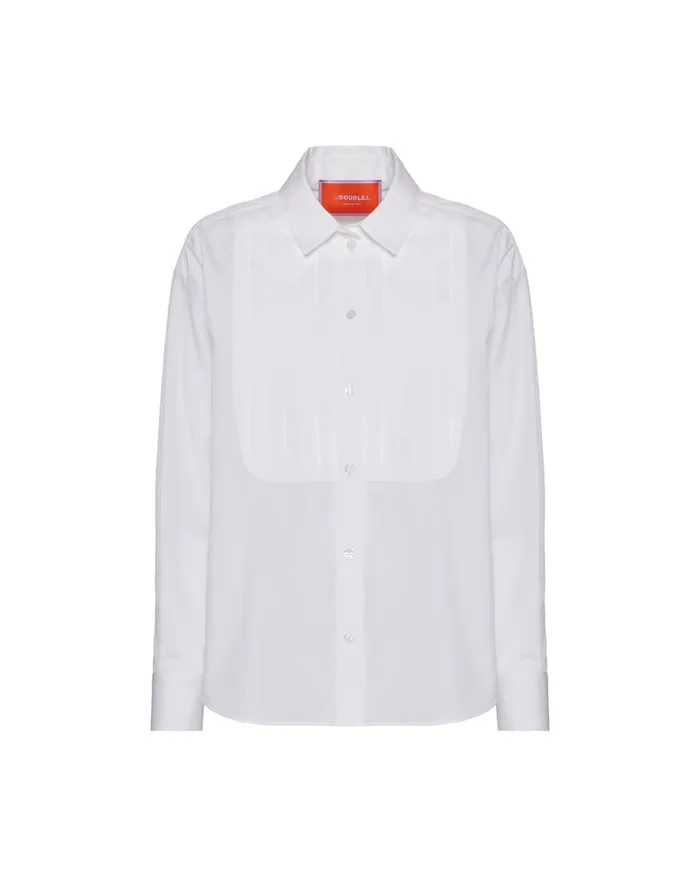 La Doublej Peggy Shirt Solid White In Tailor Poplin Women Shirts and Tops