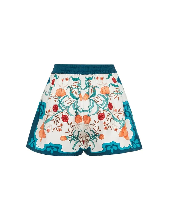 La Doublej PullUp Shorts Morpheus Orange In Silk Twill Women Shorts and Pants