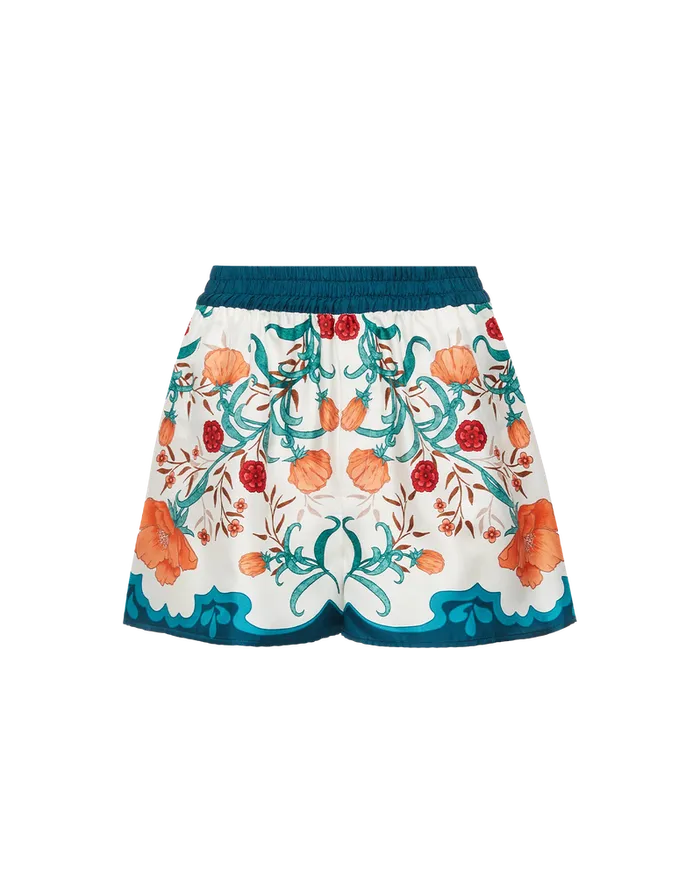 La Doublej PullUp Shorts Morpheus Orange In Silk Twill Women Shorts and Pants