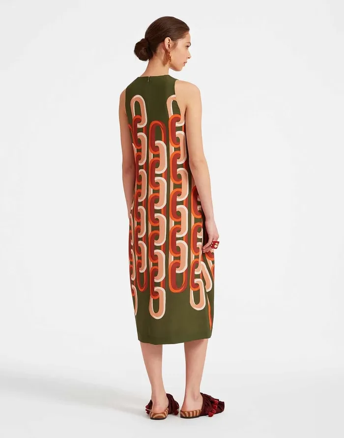 La Doublej Racer Midi Dress Prometheus Place Camouflage In Sabl Women Dresses