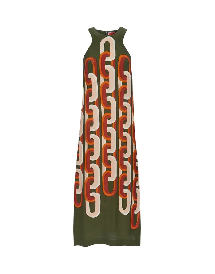 La Doublej Racer Midi Dress Prometheus Place Camouflage In Sabl Women Dresses