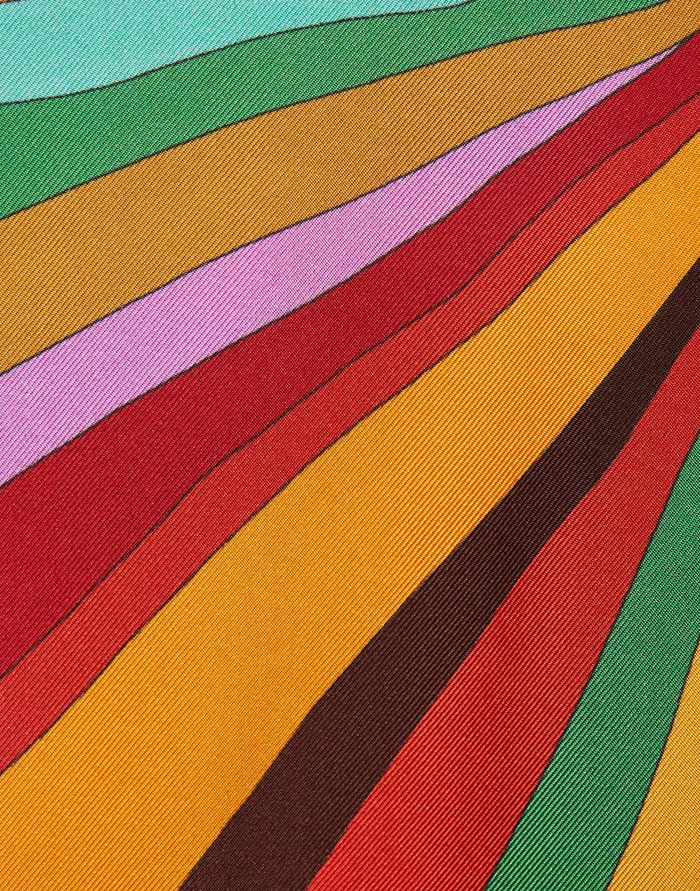 La Doublej Roy Dress Rainbow In Twill Silk Women Dresses