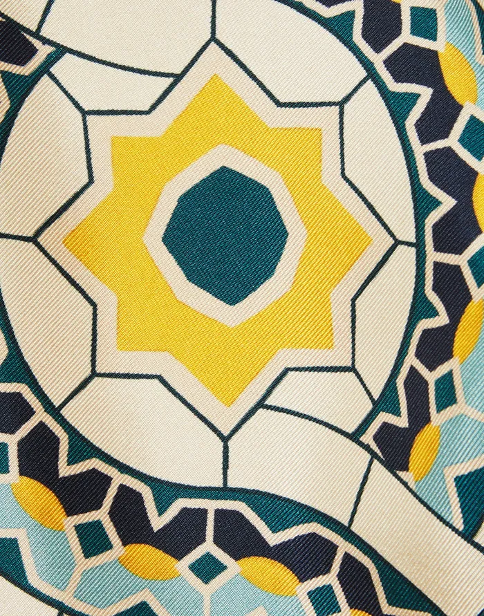 La Doublej Short Shirt Mudejar Place Blue In Silk Twill Women Shirts and Tops