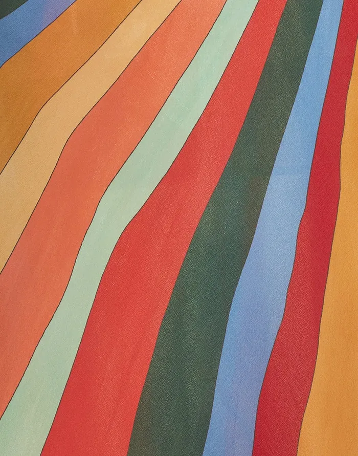 La Doublej SlipAround Dress Rainbow In Crepe De Chine Women Dresses