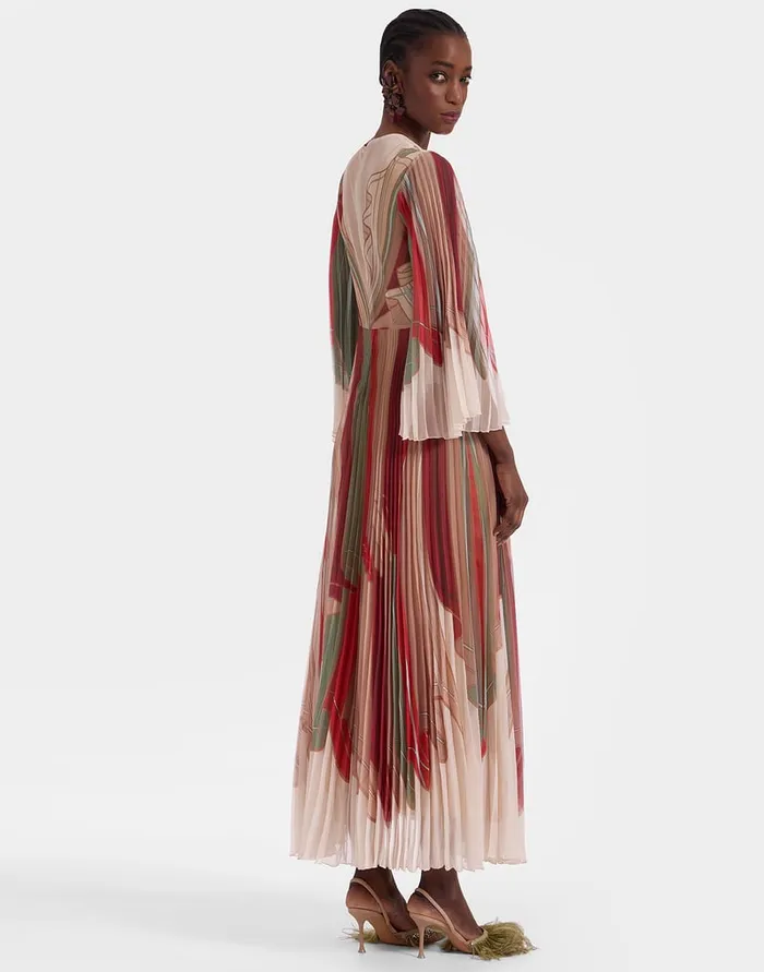 La Doublej The Angel Dress Twist Place Multicolor In Techno Chiffon Women Dresses