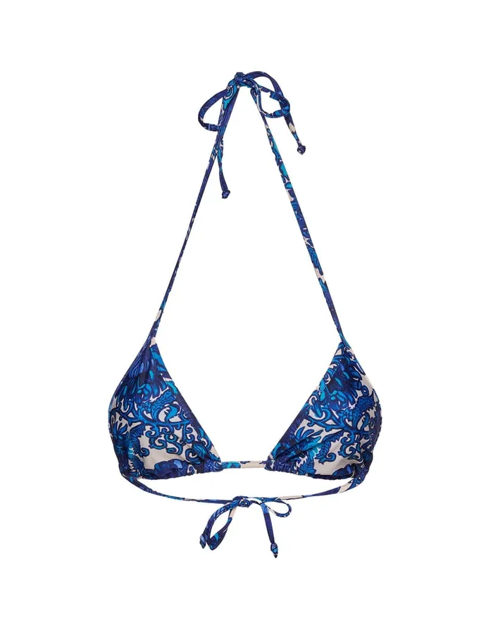 La Doublej Triangle Bikini Top Anemone Small In Lycra Women Swimwear