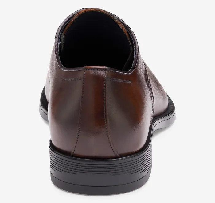 LaceUps Men Flynch Plain Toe Mahogany Italian Calfskin Johnston and Murphy