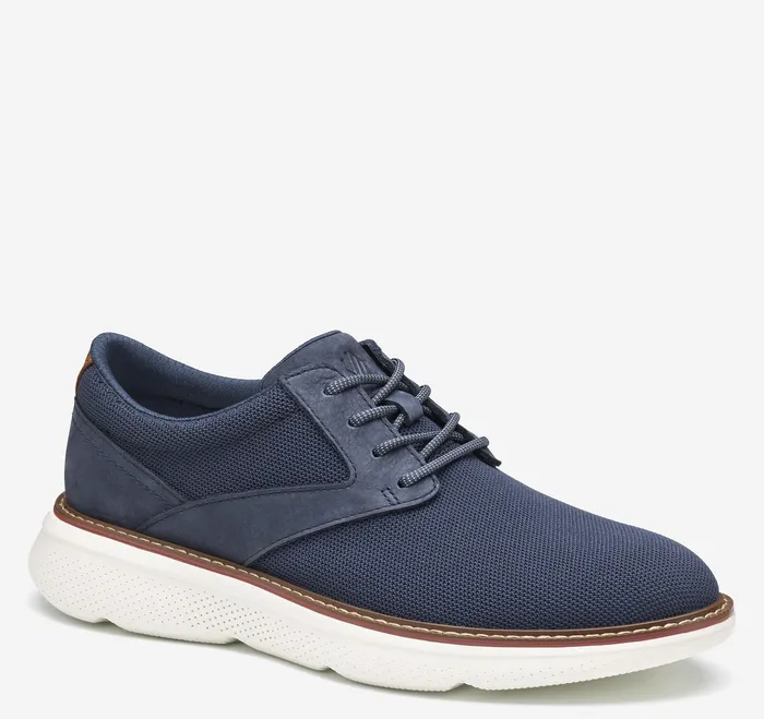 LaceUps Men Hayden Knit Plain Toe Navy Knit Johnston and Murphy