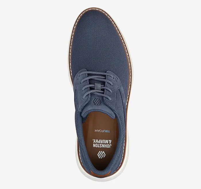 LaceUps Men Hayden Knit Plain Toe Navy Knit Johnston and Murphy