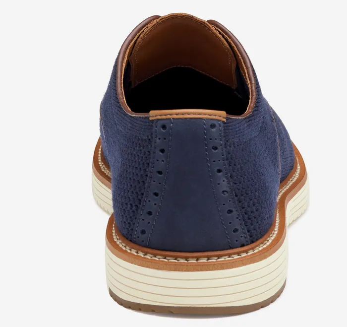LaceUps Men Johnston and Murphy Upton Knit Wingtip Navy Knit