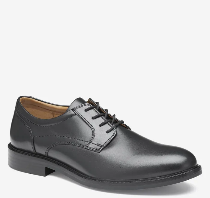 LaceUps Men Mason Plain Toe Black Full Grain Johnston and Murphy