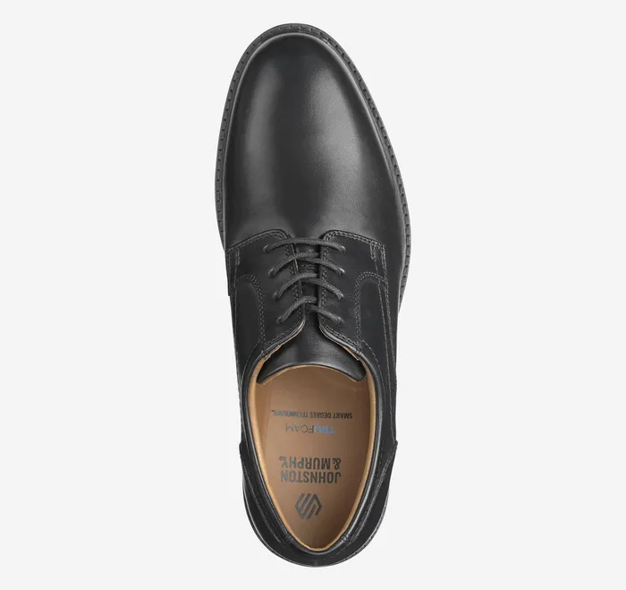 LaceUps Men Mason Plain Toe Black Full Grain Johnston and Murphy