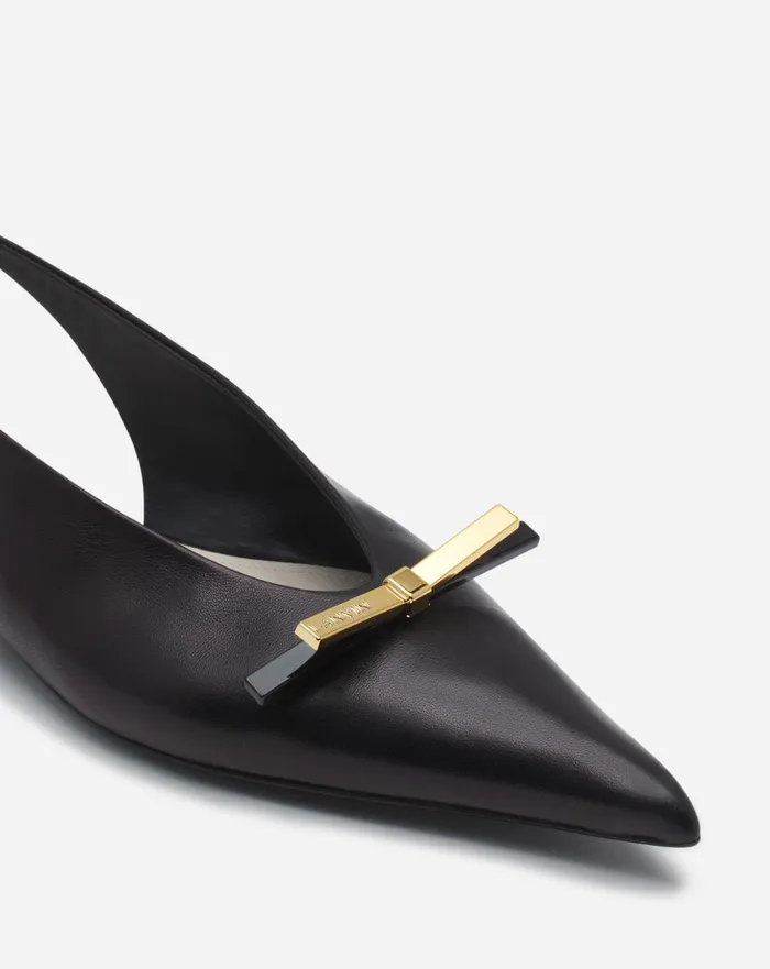 Lanvin Bow Leather Slingback Black Women Lanvin Ballerinas Lanvin Bow Leather Slingback Black Women Lanvin Ballerinas