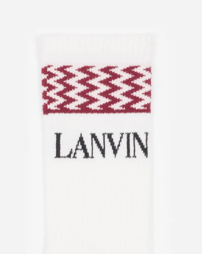 Lanvin Curb Socks Pinkredwood Men Lanvin Hats