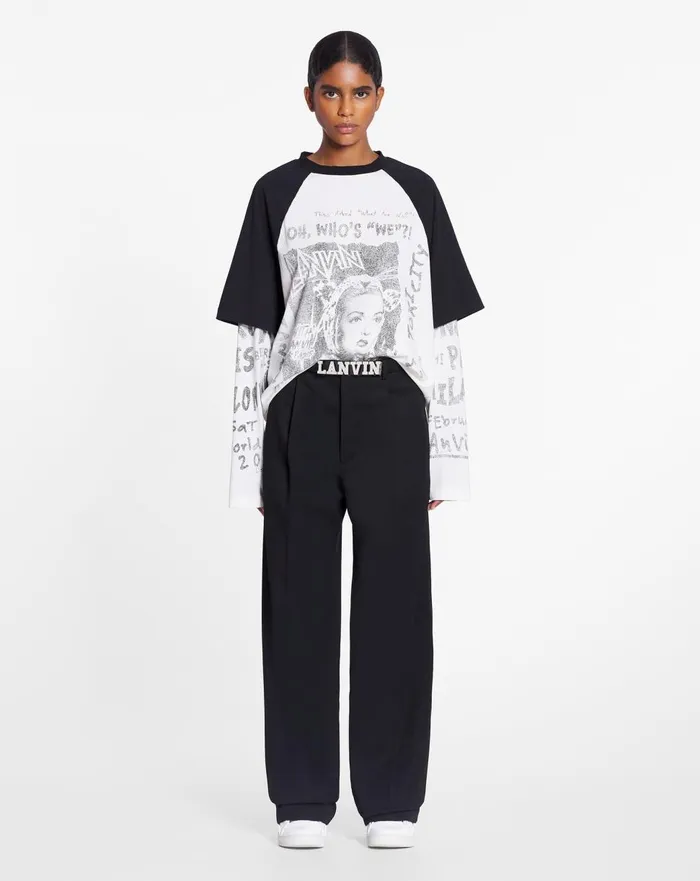 Lanvin X Future Longsleeved Print Tshirt Black Men Lanvin Coats and Jackets Lanvin X Future Longsleeved Print Tshirt Black Men Lanvin Coats and Jackets