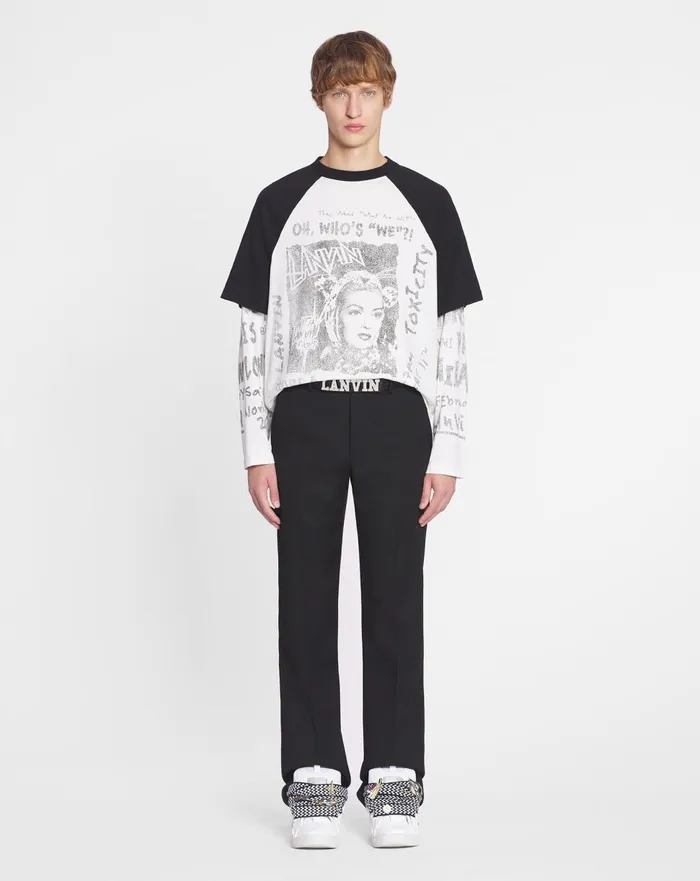 Lanvin X Future Longsleeved Print Tshirt Black Men Lanvin Coats and Jackets Lanvin X Future Longsleeved Print Tshirt Black Men Lanvin Coats and Jackets