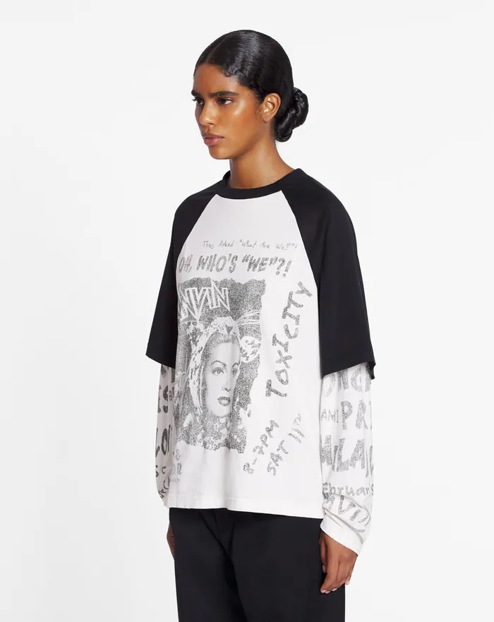 Lanvin X Future Longsleeved Print Tshirt Black Men Lanvin Coats and Jackets Lanvin X Future Longsleeved Print Tshirt Black Men Lanvin Coats and Jackets