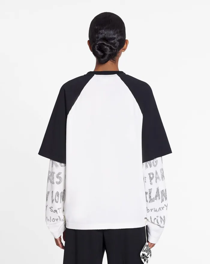 Lanvin X Future Longsleeved Print Tshirt Black Men Lanvin Coats and Jackets Lanvin X Future Longsleeved Print Tshirt Black Men Lanvin Coats and Jackets