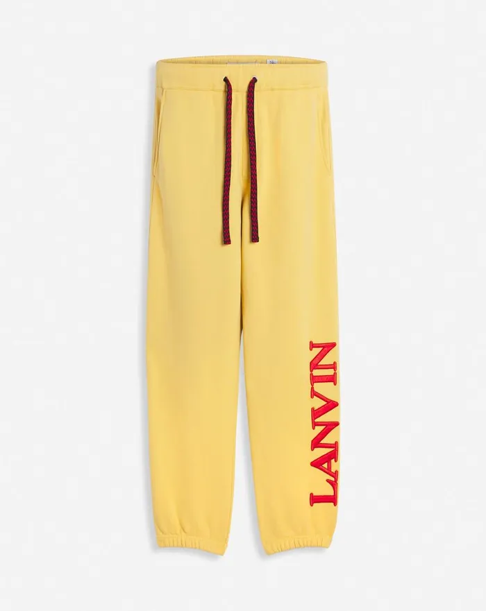Lanvin X Future Unisex Logo Jogging Pants Corn Men Lanvin Pants and Shorts
