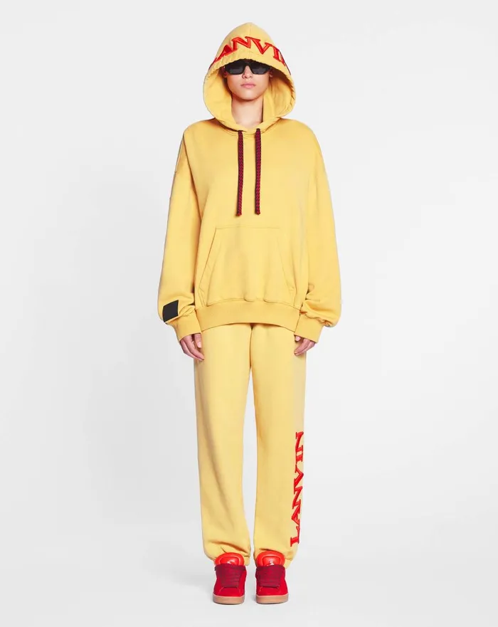Lanvin X Future Unisex Logo Jogging Pants Corn Men Lanvin Pants and Shorts